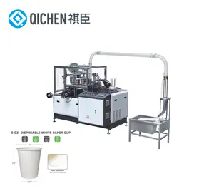 Qichen a media velocità di formatura tazza di carta macchina ZBJ-OC12 caffè e tè tazza di carta che forma macchina 150gsm