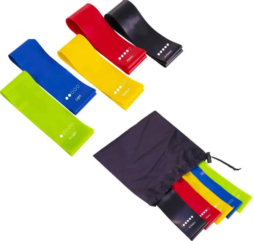 Fitness Exercise Workout 5 Different Resistance Levels Stretch Band Loop Resistance Bands For Booty Legs