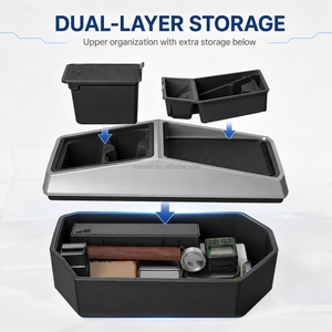 ที่จัดเก็บของคอนโซลกลางสำหรับรถไซเบอร์ทรัคแบบสองชั้น - Product Image 3