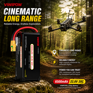 하이 버스트 20C 6S 6500mAh 리튬 폴리머 배터리 22.8V FPV 레이싱 프리스타일 드론 UAV용 안정적이고 강력한 출력 - Product Image 3