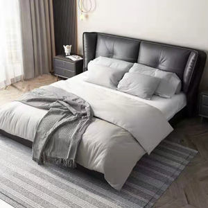 Juego de Muebles de Dormitorio de Lujo, Cama King Size, Muebles de Alta Calidad, Cama Doble de Cuero de Lujo - Product Image 1