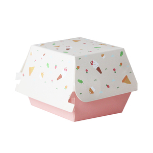 Cajas de Cartón Desechables de Alta Calidad para Envasado de Alimentos, Diseño Personalizado Tipo Concha, Caja Cuadrada para Hamburguesas para Llevar - Product Image 4