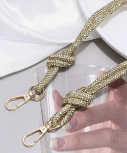 Strass fatti a mano iPhone guinzaglio borsa di lusso catena e cordino in pietra di cristallo diamante <span class=keywords><strong>tracolla</strong></span> per Smartphone - Product Image 3