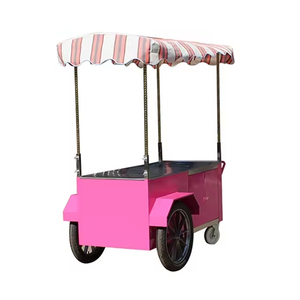 Carrito de Comida JX-IC160 de Aluminio, a Gas/Eléctrico, de 4 Ruedas, para Venta de Helados y Comida Rápida - Product Image 1