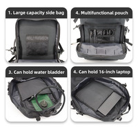 Sac à dos tactique MOLLE Oxford imperméable 35L, sac à dos de 3 jours pour la randonnée, le camping, les voyages et les commandes en gros OEM