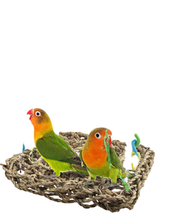 Juguetes Ecológicos Coloridos para Loros, Columpio, Hamaca para Pájaros, Hierba Marina Natural, Cadenas Sin Nudos, para Periquitos y Cockatiels - Product Image 1