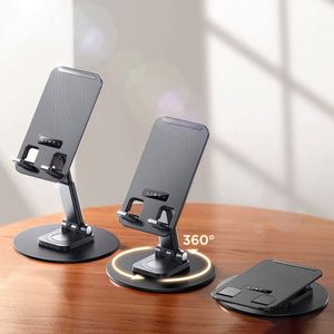Height Adjustable Alloy Metal Support <b>Table</b> 360 Rotating Aluminum Mobile Phone Holder <b>Portable</b> and Flexible for Desk or Bed Use - Product Image 4