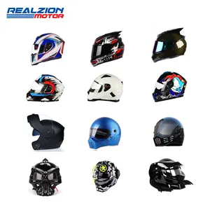 REALZION la motocicleta de carreras de DOT ECE de certificación, M, L, XL, XXL, XXXL tamaño ABS Material de fibra de carbono de casco de cara completa para Universal