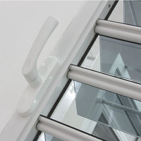 Jalousie en aluminium Ghana Louvre Fenêtre de patio Sécurité Louver Fenêtre en aluminium avec verre Jalousie Louvre