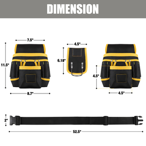 Factory Customized Waterproof Oxford Magnetic <b>Tool</b> <b>Belt</b> for Men Adjustable Waist Holder 25-29 Pockets Handyman <b>Tool</b> <b>Belt</b> <b>Pouch</b> - Product Image 4