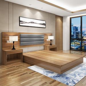 आधुनिक होटल फर्नीचर फैक्टरी 3 स्टार लकड़ी के वाणिज्यिक होटल किंग बेडरूम सेट फर्नीचर निर्माता - Product Image 1