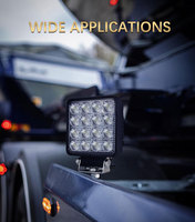 ECE R23 12V 24V 16 LED 24W Phare de travail LED pour camion et voiture, pour véhicule agricole
