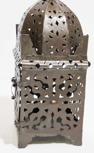 <b>Moroccan</b> Iron <b>Lantern</b> With Cutout Design For Home Decoration - Product Image 3