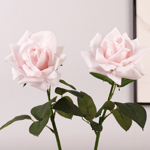 <b>Artificial</b> Roses Single <b>Stem</b> White Plastic Silk High Simulation Wedding Home Decor - Product Image 2