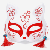 Masque de fête en plastique personnalisé mignon renard masque de fête cosplay en plastique halloween
