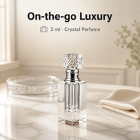 Flacon de parfum vide de 3 ml en cristal K9, flacon échantillon en verre taillé à la main, format voyage avec boîte en papier blanc WDY-G205
