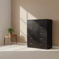 Commode moderne portable en bois et acier inoxydable à 4 tiroirs, meuble de rangement sur pied pour salon