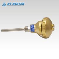 Sensor Suhu Termokopel Platinum Rhodium Pt100 RTD dengan Ulir 1/2" untuk Mesin Pengaturan Panas