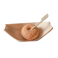 Plateaux en bois jetables écologiques, assiettes biodégradables pour les fêtes