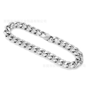 Pulsera de Cadena Cubana de Acero Inoxidable, Unisex, Chapada en Oro y Plata, Joyería de Moda para Hombres y Mujeres, Pulsera de Eslabones Moderna - Product Image 5