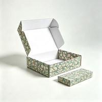 Boîtes d'expédition en carton ondulé personnalisées avec impression numérique, gaufrage portable, motif dessin animé, doublure en éponge épaissie