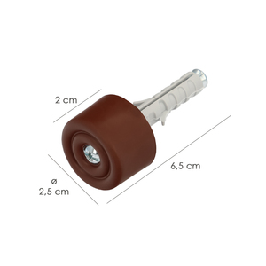 Fermaporta Maurer, da avvitare, con tappo e vite, marrone - Product Image 2