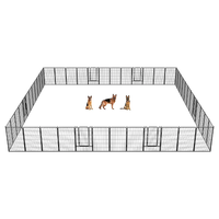 Panneau de clôture pour animaux domestiques ISO CE, sans creuser, à assembler sans outil, avec revêtement en poudre, pour intérieur, extérieur, jardin, montage rapide DIY