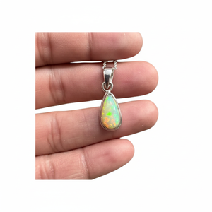 Joyería de piedras preciosas de ópalo para mujer, joyería colgante de estilo bohemio de Plata de Ley 925, colgante hecho a mano de tendencia, Regalo para mamá - Product Image 1