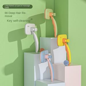 Cepillo para Pelo de Perro Ecológico KUDI de un Solo Clic, Herramienta de Limpieza y Baño para Mascotas de Plástico para Perros, para Todas las Estaciones - Product Image 1