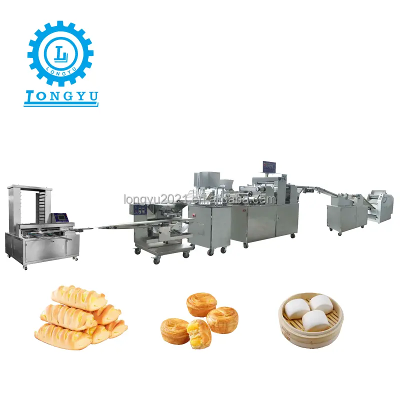 Máquina de fabricación de pan, línea y embalaje, equipo de panadería francesa, acero inoxidable, artículo de alimentación para hornear alimentos