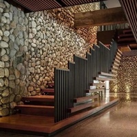 Panneaux muraux en pierre artificielle de style villa moderne, galets décoratifs en polyuréthane PU, pierres artificielles colorées pour l'intérieur et l'extérieur