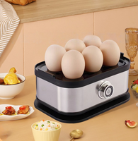 Pemasak Telur Mini Baja Tahan Karat Pengukus Telur Multifungsi Portabel Pemasak Telur Sarapan Rumah Tangga Pemasak Telur Dapur Kecil