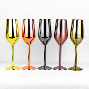 Copa de Champán de Acero Inoxidable 304 de 220 ml con Logotipo Personalizado, Copa de Vino Espumoso con Tallo, Copa de Cóctel para Bar y Fiestas - Product Image 4