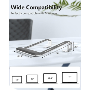 Support pour ordinateur portable pour bureau, support pour ordinateur portable avec support pour poignet, support ergonomique détachable pour ordinateur portable, support en aluminium pour Mac.Book - Product Image 2