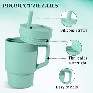 En stock – Nouvelle couleur 2025 – Mini gourde en silicone pour enfants – Bouteille d'eau en silicone de qualité supérieure - Product Image 2