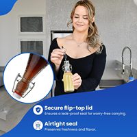 Bouteille en verre transparent Flip Top 33oz Swing Brewing avec bouchon pour boissons, huile, vinaigre, Kombucha, bière, eau, soda, kéfir