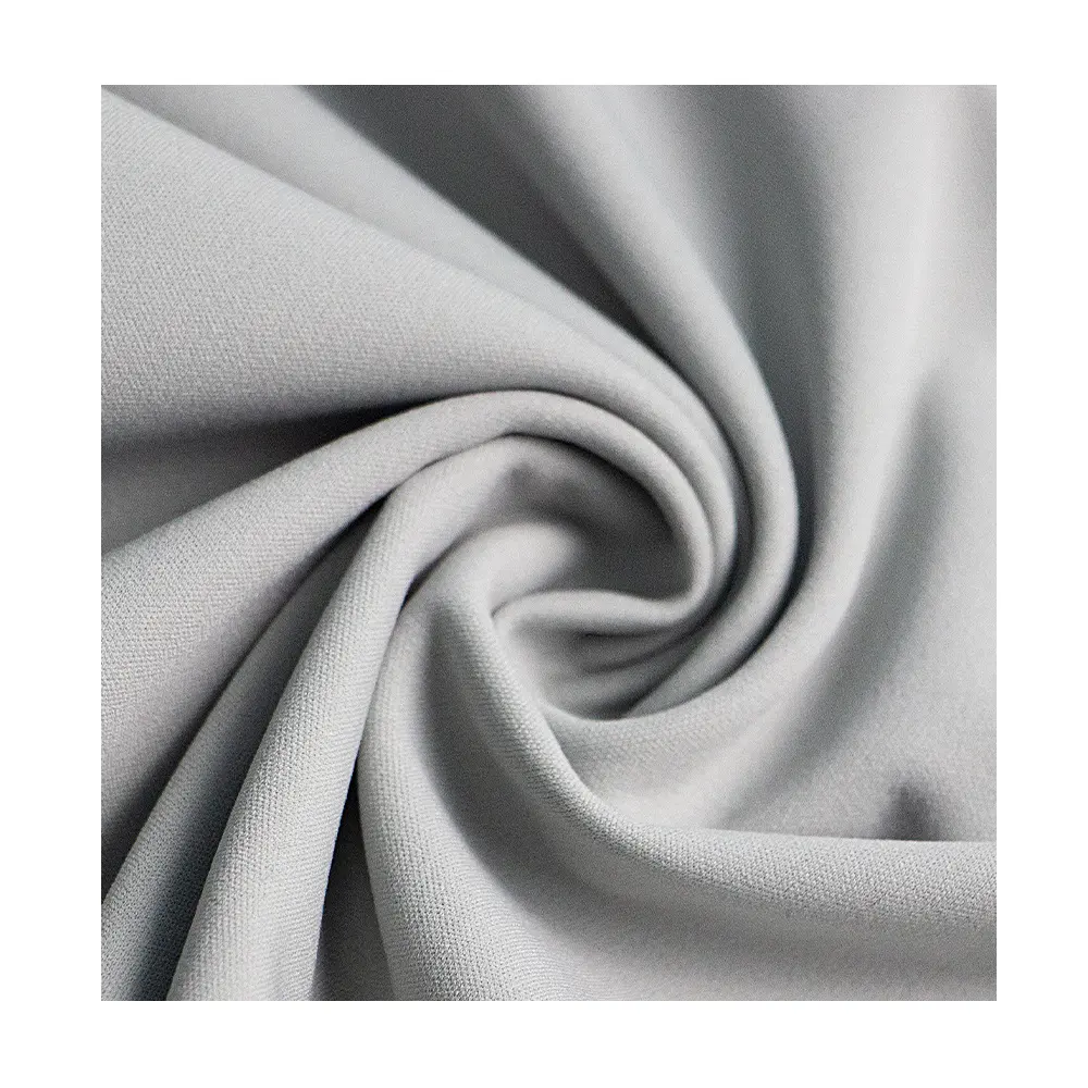 Suministro DE FÁBRICA DE China tejido Interlock 100% poliéster 195gsm tela lijada gris claro para tela textil para el hogar