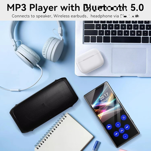 Reproductor MP3 con pantalla táctil de 2,4 pulgadas, reproductor de música portátil inalámbrico BT 5,0, compatible con tarjeta TF de 64GB para estudiantes, deportes y gimnasio - Product Image 6