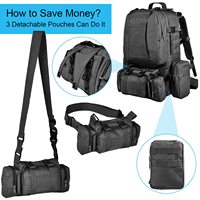 Foshan Gym hydratation tactique 40L fermeture éclair ordinateur sac à dos Charge 1000D Nylon détachable