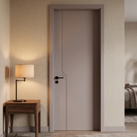 Porte intérieure moderne en bois massif insonorisée, ignifuge et anti-fumée pour hôtels, hôpitaux, écoles, supermarchés, appartements