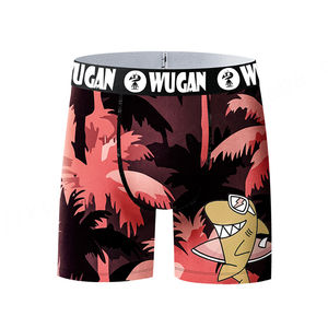 Sous-vêtements à surpiqûres pour hommes Boxer de créateur en poly respirant à impression numérique étendue pour hommes avec logo personnalisé - Product Image 6