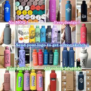 Ty 500ml cao su in chân không <span class=keywords><strong>Flask</strong></span> đôi tường thép không gỉ chai cao su lớp phủ nhỏ miệng chai nước - Product Image 5