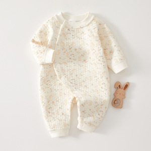 Conjunto de Mameluco Acolchado de Algodón Grueso Unisex para Bebé, Ropa de Salida para Primavera y Otoño, Body para Recién Nacido - Product Image 1