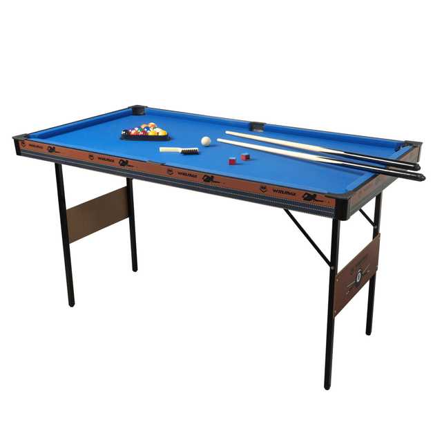 Win.max Hot Sale Portable Foldable Billiards Game 55IN Pool Table Home Customizable Indoor Metal Legs Made Durable MDF Material