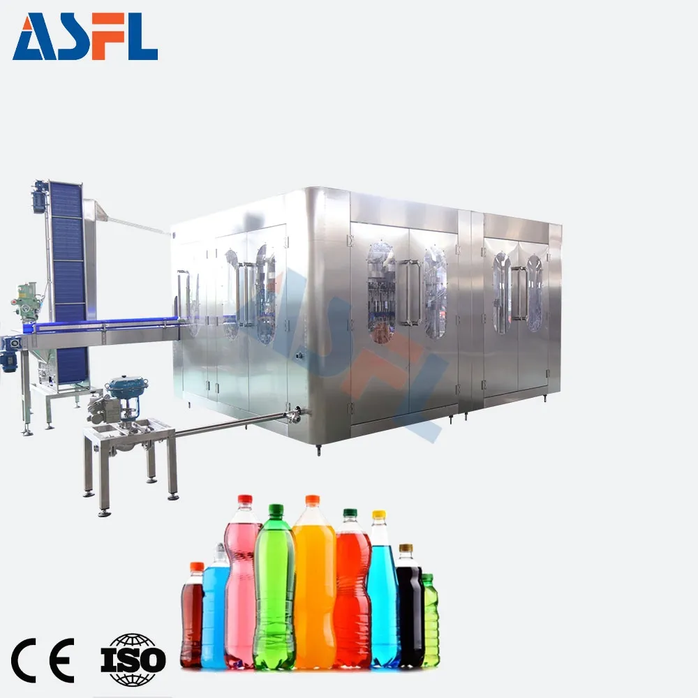 Automatische erfrischungsgetränkeherstellung energie-limonade und sparkwasserproduktionslinie abfüll- und flaschenausfüllmaschinen für kohlensäuregetränke