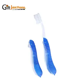 Brosse à dents pliable en plastique avec logo personnalisé pour les voyages