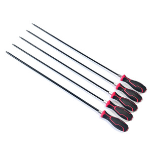 Juego de destornilladores magnéticos de cabeza plana de 500 mm, grado industrial, acabado cromado, mango antideslizante - Product Image 1