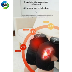 Masseur chauffant rechargeable pour genoux, enveloppe de massage vibrante, thérapie par le froid, genouillère respirante pour le soin des articulations des jambes - Product Image 3