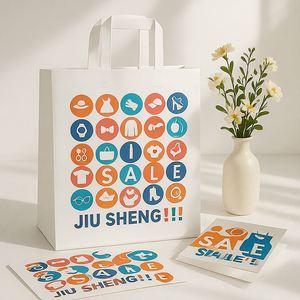 Bolsas de Regalo de Papel Ecológicas con Asa, Bolsas de Papel para Compras, Económicas, al por Mayor, para Comida y Comercio Minorista - Product Image 6