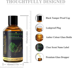Huile parfumée concentrée noix de coco vanille en gros, personnalisée <span class=keywords><strong>pour</strong></span> <span class=keywords><strong>la</strong></span> fabrication de parfums, de lessives, de bougies et de savons – Usine chinoise - Product Image 4